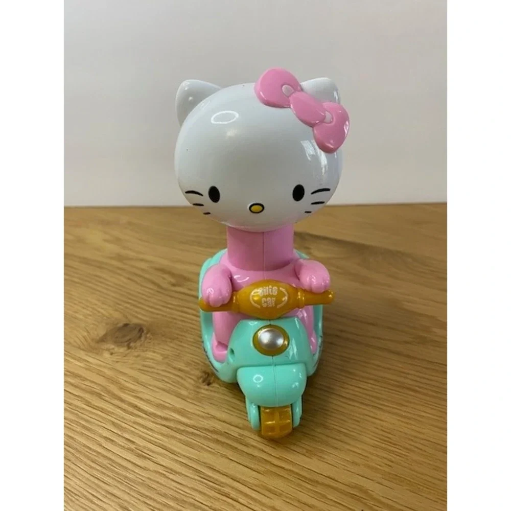 Hello Kitty Push Car‎ Scooter Kids OS Teal Pink Good Press Down Toy